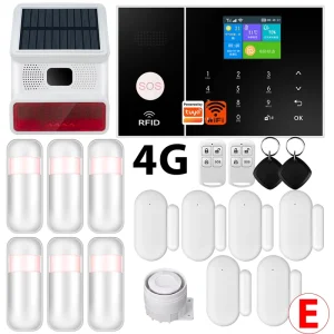 TY 108 433mhz 4G WIFI Home Alarm System Kits Support Defense Zones Security Burglar Alarm Tuya Smart Life PIR Sensor