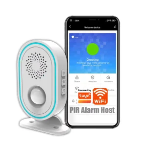 TY-PIR-5 Wireless WiFi PIR Infrared Motion Sensor Detector with Doorbell System, Alarm Host, and 85dB Siren