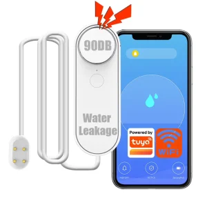 TY WI 3 WiFi Water Leak Detector 90DB Dual Water Flood Sensor Smart Life App Remote Monitoring