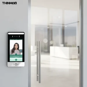 Thinmoo Metal Case Biometric Facial Access Control Video Intercom With QR Code Scanner for Secure Villa Entrance