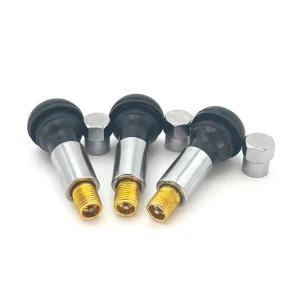 Tire Valve TR414Cwith Chrome Sleeve High Quality Auto Parts Tubeless Natural Rubber Tire Valve