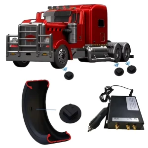 Truck Digital TPMS Sensor with Mileage Monitoring, Real-Time Tire Pressure Monitor, 4G GPS for Heavy Vehicles