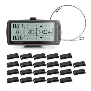 Truck Fleet TPMS with Digital External Sensor for Up to 110 Wheels