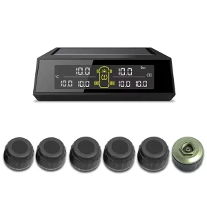 Truck Solar TPMS Real Time Detection Warning Tire Pressure Monitoring External Sensors for 6 Wheels Truck