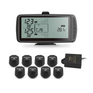 Truck TPMS Sensor 433.92 MHz External Tire Pressure Monitoring System for 6-34 Wheels with Real-Time Alerts