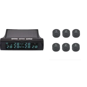 Truck TPMS Solar Powered 6 WheelS Real Time Tire Pressure Monitor No Programming Quick Matching External Sensor USB Tpms