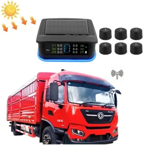 Truck TPMS Solar USB Dual Charge 6 Wheels Tire Pressure Sensor Quick Match No Programming with Leak Alarm Car Tpms