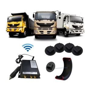 Truck Tire Pressure Monitoring System Heavy-Duty Real-Time TPMS 14-800 psi with GPS Internal Tire Sensor T-Box Receiver