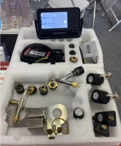 Truck Trailer TPMS System with Built In Sensors and Tire Pressure Display for Heavy Duty Cargo Truck and Long Haul Trailer