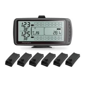 Truck and Bus TPMS Digital Tire Pressure Monitoring System, 433.92MHz, 6/8/10/12-Wheel Internal Sensors, 0-203 PSI, Waterproof