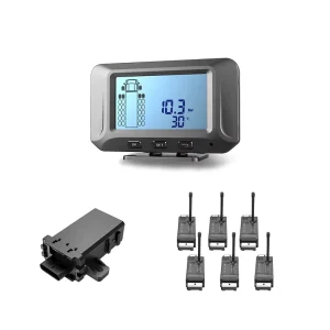 Truck and Bus TPMS with 8, 12, 14, 16, 18, or 26 Sensors, 199 PSI Range, and External Sensors