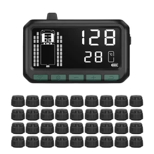 Truck and Semi-Trailer Tire Pressure and Temperature Monitor with Safety Alarm