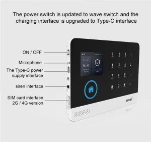 TuoAn Smart Home Security System Portable 4G WiFi Anti Theft Alarm Host <500mA Battery Factory Plastic 433MHz