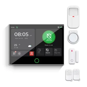 Tuya 7 Inch Smart WiFi 4G Home Security Alarm System Portable Wireless ABS Compatible Alexa Google Home Smart Home Security