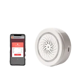 Tuya Home Alarm Siren 120dB Smart Wi Fi USB ABS Sensor with 30 50m Detection Range and App Control