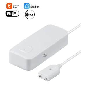 Tuya Independent 2.4G WIFI Water Leak Sensor Detector 90DB Alarm System Flood Alert Overflow Security Battery Operated Plastic