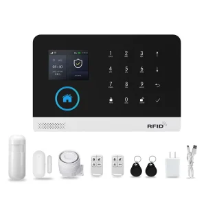 Tuya Smart APP WiFi 4G Anti theft Alarm GSM Security Alarm System with PIR Motion Sensor Barking Sound Plastic Material