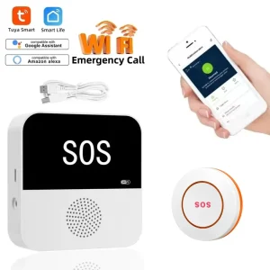 Tuya Smart Electric Wireless Call Button WiFi App Control SOS Emergency Button Alarm Sensor Elderly Monitoring Remote
