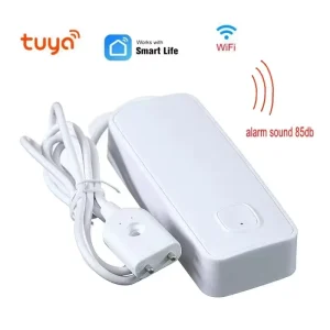 Tuya Smart Flood Water Leak Sensor with Voice Control WiFi Remote Monitor Security Sound Alarm ABS Material Easy Installation