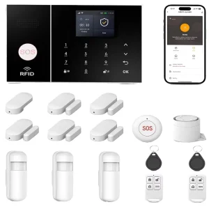 Tuya Smart Home Security Alarm System GSM 4G WiFi 433MHz ABS Wireless PIR Motion Sensor 10m Detection Smart Life App Alexa