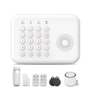 Tuya Smart Home Security Intruder Alarm System 433 MHz Wireless & Wired GSM 4G Battery Backup Portable Smart House Automation
