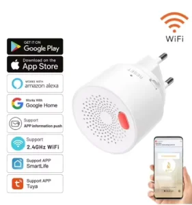 Tuya Smart Home Wifi Natural Gas Sensor Combustible Household Smart LPG Gas Leakage Alarm Detector Fire Security Protection