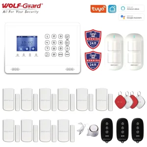 Tuya Smart Life APP 4G WiFi GSM GPRS ABS Auto Home Intruder Security Alarm System with 10-20m Detection Range Warranty