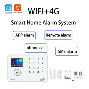 Tuya Smart Life APP Wireless WiFi GSM 4G Home Security Alarm System
