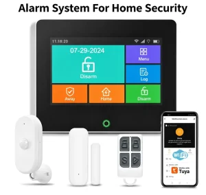 Tuya Smart Life WiFi GSM Alarm System TFT Touch Screen 85db Siren Anti-Theft Alarm System for Home Business Security