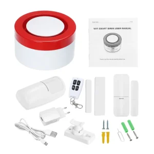 Tuya Smart Remote Control 120dB Flashing Sound Wifi Sirena De Alarma PST H1