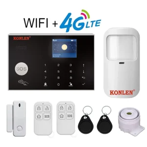 Tuya Smart Remote Control Security System 4G GSM WiFi Multi Network Burglar Alarm Motion Detector Voice Control Google Home