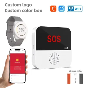 Tuya Smart Watch SOS Call Button Portable Elderly Emergency Caregiver Pager Sound Alert Alarm System