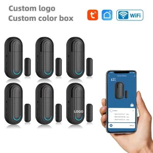 Tuya Smart Wireless Door Sensor Window Alarm Child Safety Doorbell Intruder Alert Device Easy Install App Control