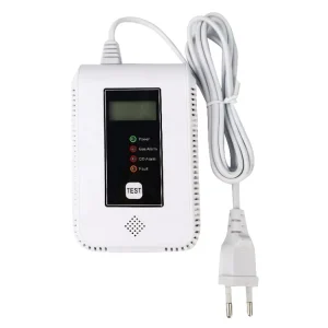 Tuya WiFi 2 in 1 CO & Combustible Gas Detector LCD Display 85dB Alarm AC Powered Electrochemical CO Sensor 10Year Sensor Life