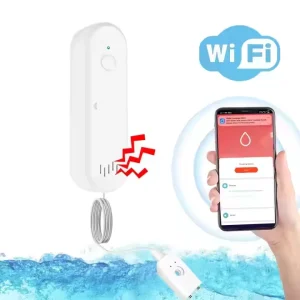 Tuya WiFi Smart Water Leak Sensor Water Overflow Level Detector Security Sound Alarm System Flood Leakage Sensor Remote Monitor