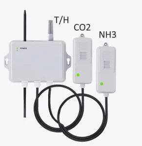 Tuya WiFi Temperature Humidity CO2 NH3 Ammonia Gas Sensor for Animal Husbandry Livestock Farm
