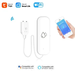 Tuya WiFi Water Leak Sensor Detector Smartlife APP Notification Alerts Water Flood Leak Alarm Home Security