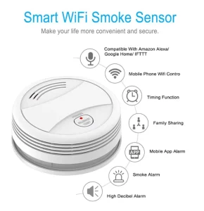 Tuya Wifi Smoke Detector Wireless Real time Detection Fire Protection Alarm Sensor for Home Security Smoke Alarm Fire Equipment
