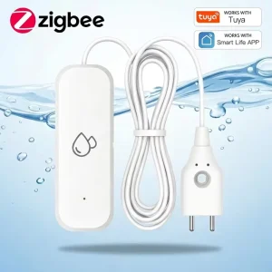 Tuya ZigBee 3.0 Leakage Alarm Detector Water Leak Sensor Overflow Flood App Remote Control Alerts Smart Home Security Protection