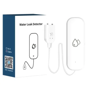 Tuya Zigbee Water Leak Sensor Smart Home Leakage Alarm Detector Flow Sensor APP Remote Control Need Zigbee Gateway