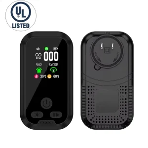 UL Listed 5 In 1 Plug In LPG Gas Detector Smoke Carbon Monoxide Propane Methane Alarm Built in Battery Backup For Home
