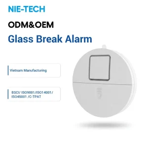 US Standard Window Vibration Glass Break Alarm 120dB Adjustable Sensitivity 10 Year Battery Life ETL FCC Certified Residential