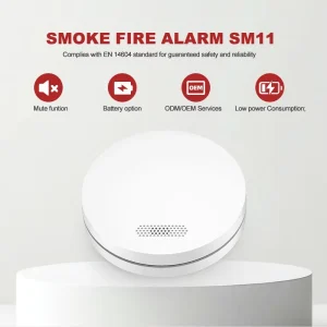 Ultra Thin Fire Security Smoke Alarm Factory Price Smoke Detector EN14604 Certificated Alarm 85dB Standalone Smoke Detector