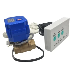 Underground Smart Home Water Leak Detector Alarm with 1/2″ 3/4″ 1″ Brass Motorized Valve