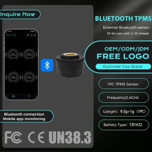 Universal BLE5.0 with Mobile APP External TPMS Car Tire Pressure Monitoring System Bluetooth TPMS DIY