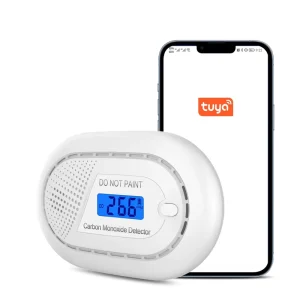 Volcano CO11W Wireless Smart Tuya WiFi ABS LCD Gas Detector 10 Year Battery Sound Alarm 85DB 50 100m Detection Electrochemical