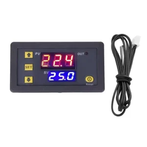 W3230 Digital Temperature Controller Module LED Dual Display Thermostat with K-Type Probe for 12V/24V/AC220V