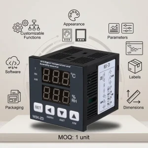 WSK ZD ZG Plastic Intelligent Digital Display Temperature Humidity Controller Anti condensation High Precision Instrument OEM