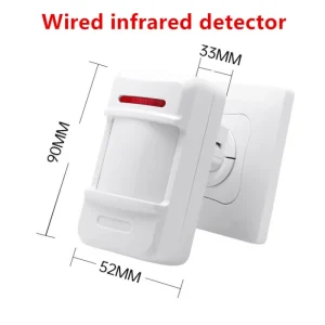 Wall Mount NO NC Wired PIR Detector for Shop Intrusion Burglar Alarm