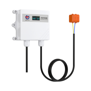 Wall Mount Water Leak Transmitter RS485+Relay Dual Output Water Immersion Sensor IP54 OLED Display Flood Alarm